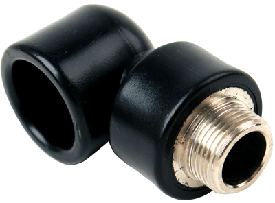 KTP ELBOW W.MALE INSERT BLACK